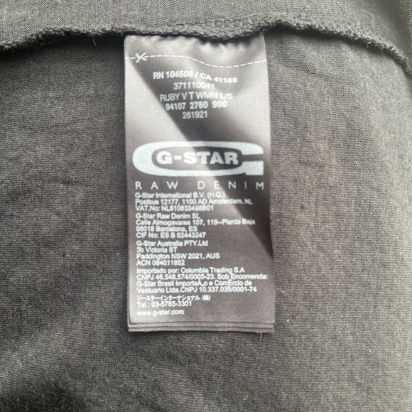 G Star Raw Ruby V T Logo Women's Cotton V-neck Casual Top T-Shirt Large - Picture 11 of 12